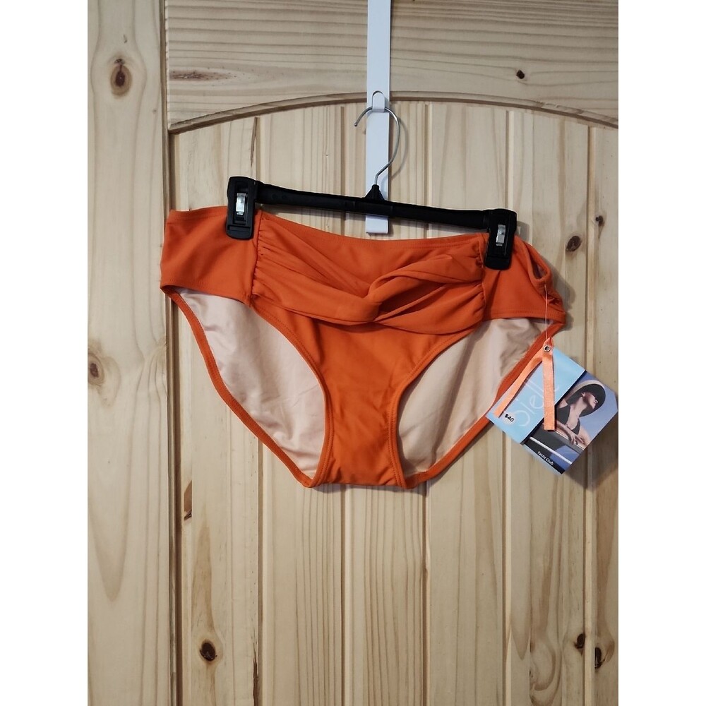 NWT Sielle Orange Swim Bikini Bottom with Twist Front